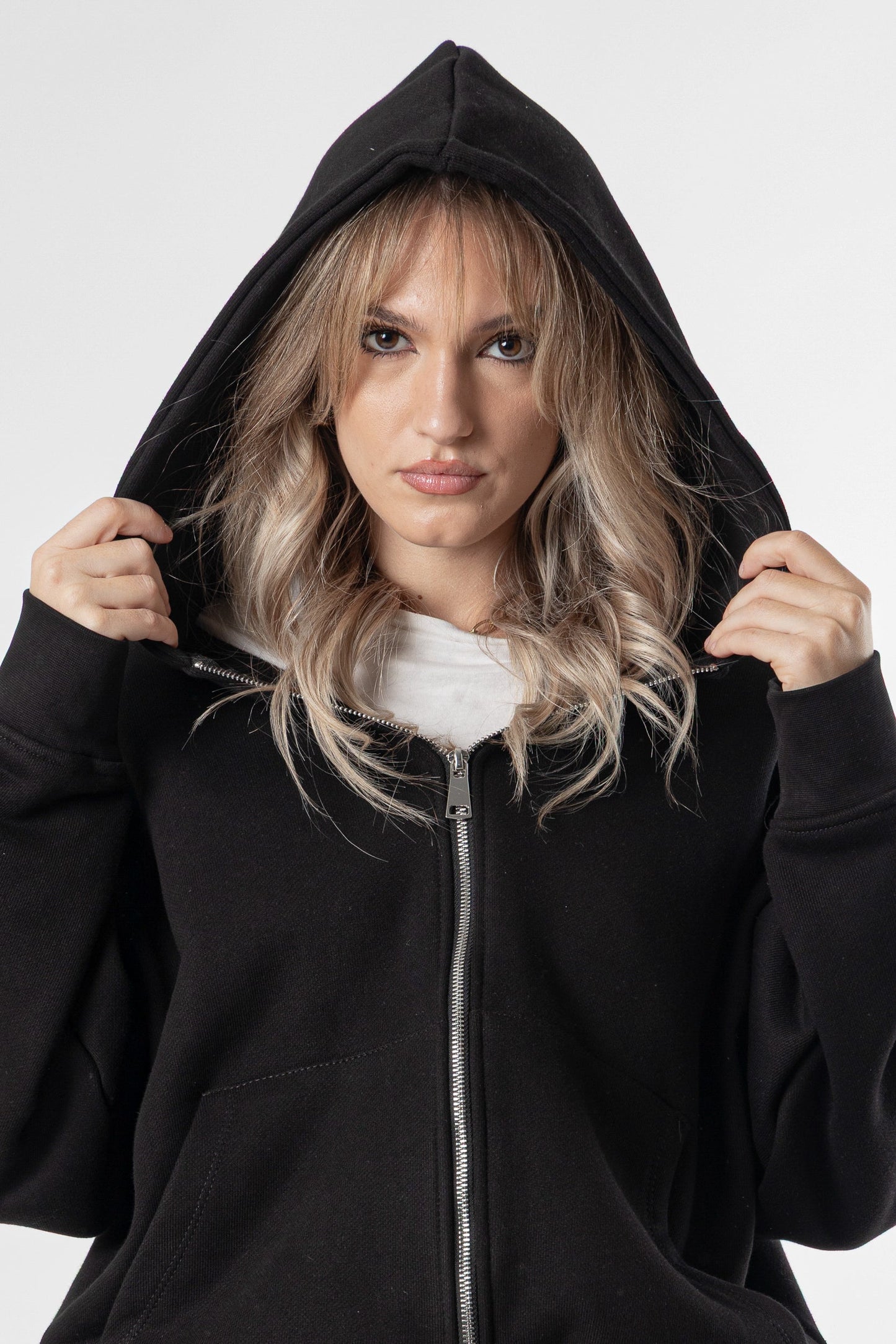 Zip Hoodie Heavy Blanks 500GSM Black
