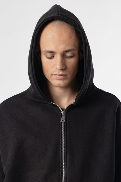 Zip Hoodie Heavy Blanks 500GSM Dark chocolate