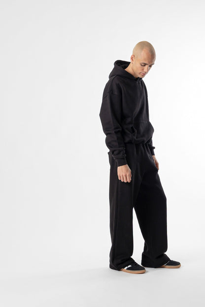 Hoodie Cropped Blanks 500GSM Black