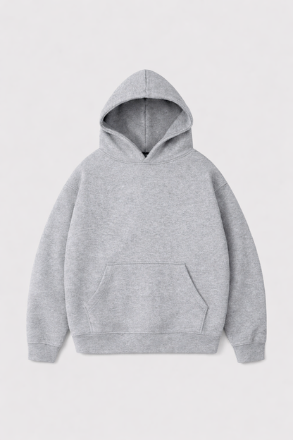 Hoodie Cropped Blanks 500GSM Sport Grey