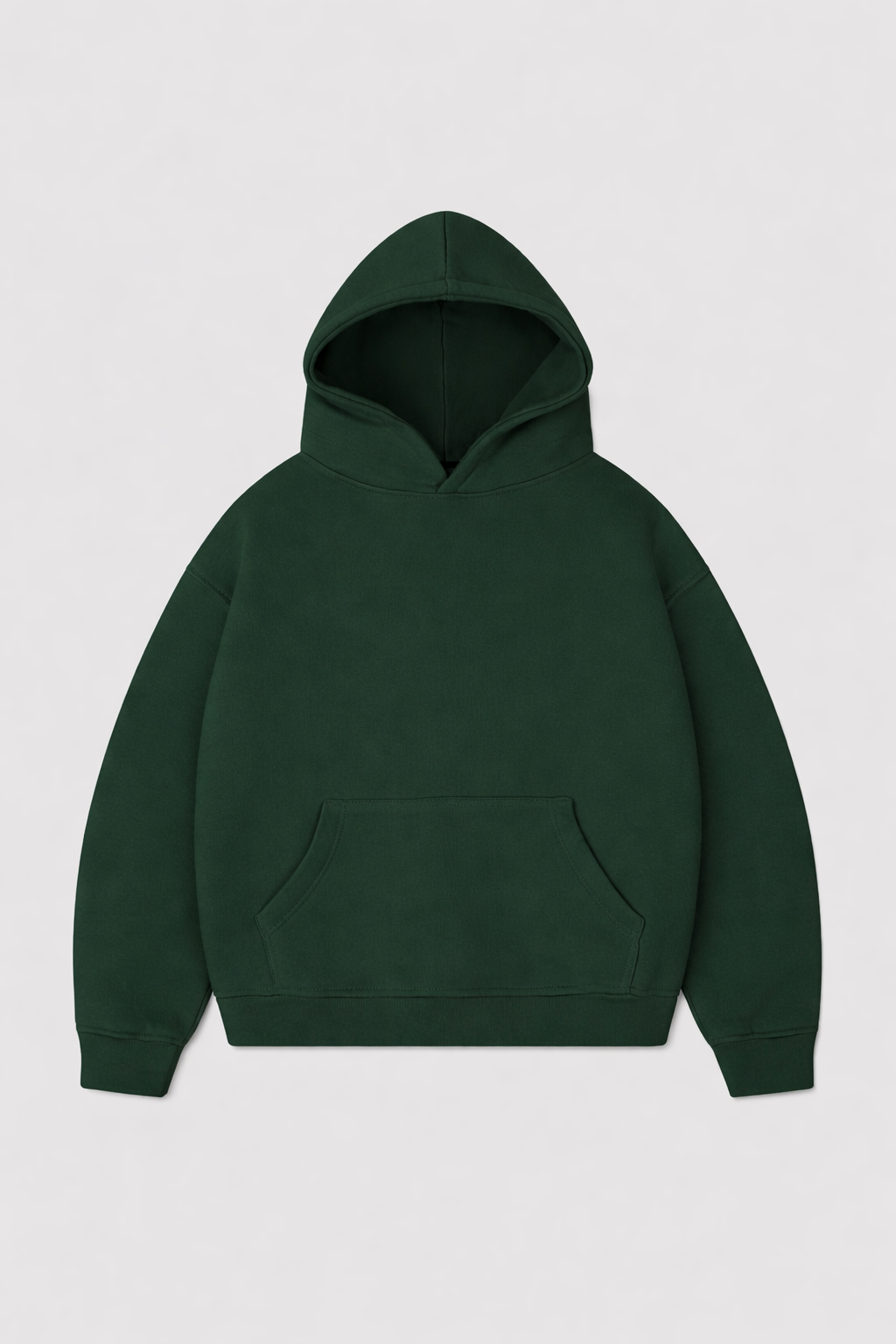 Hoodie Cropped Blanks 500GSM Forest Green