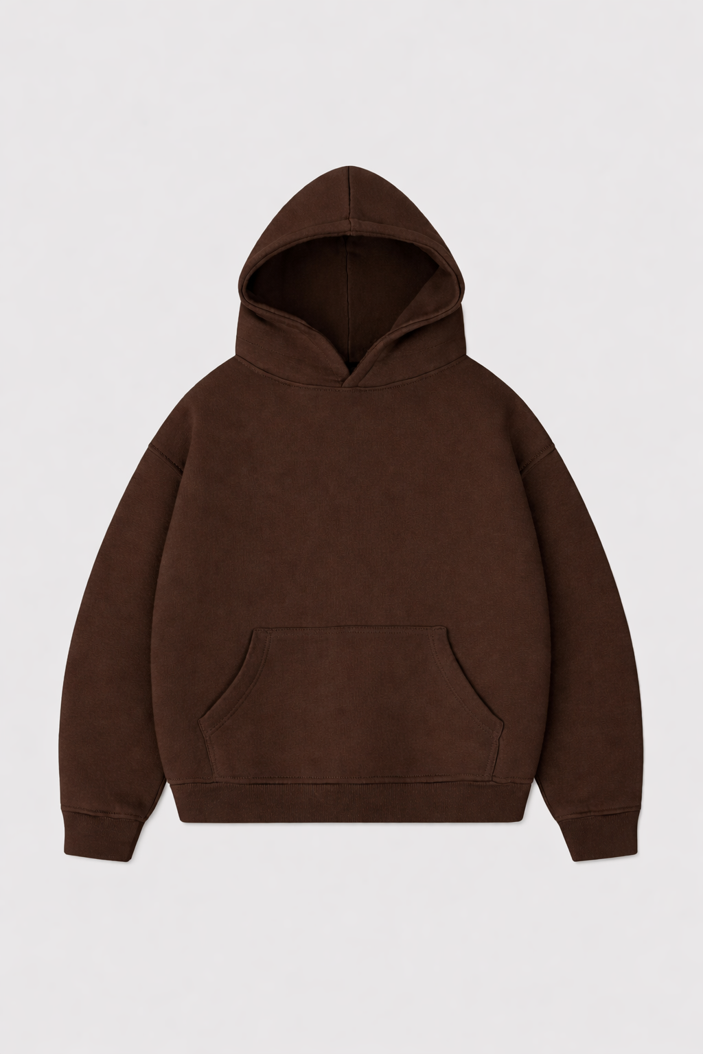 Hoodie Cropped Blanks 500GSM Dark Chocolate