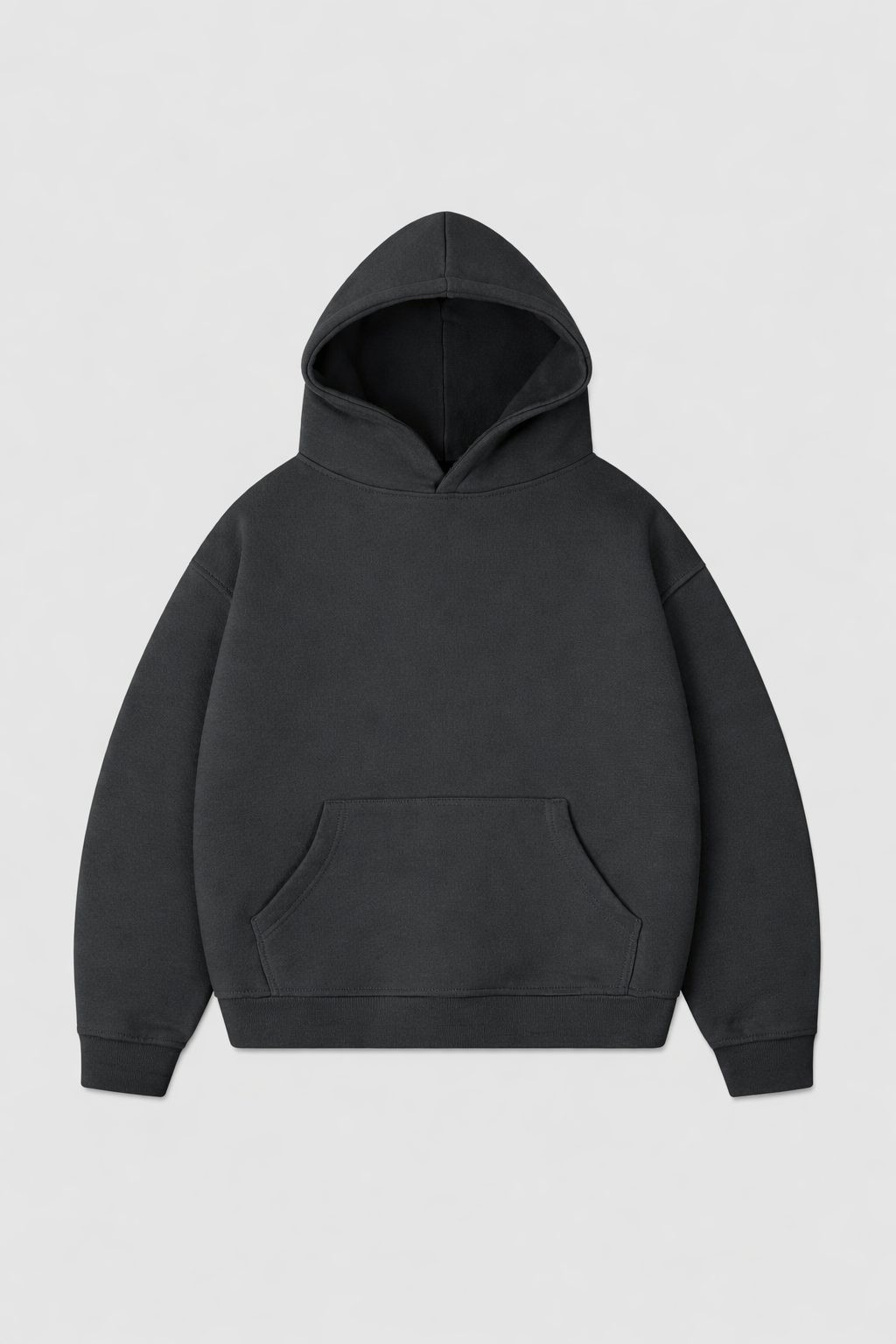 Hoodie Cropped Blanks 500GSM Black