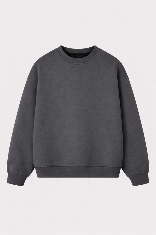 Crewneck Cropped Blanks 500GSM Black
