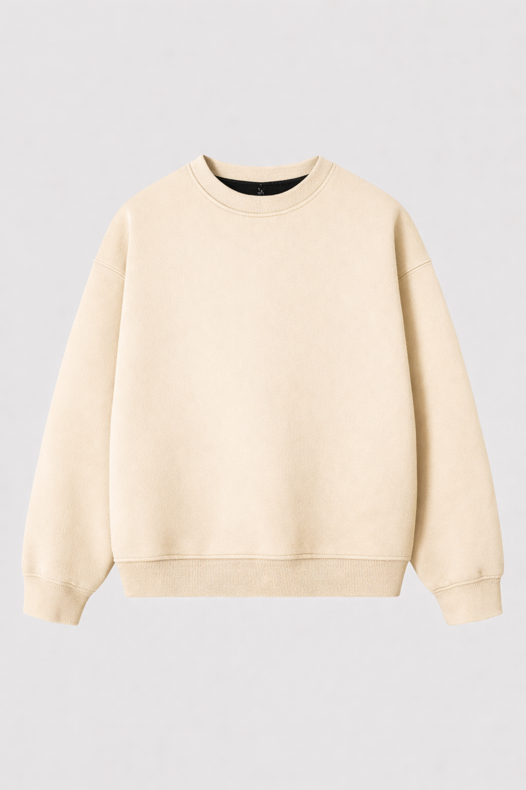Crewneck Cropped Blanks 500GSM Sand