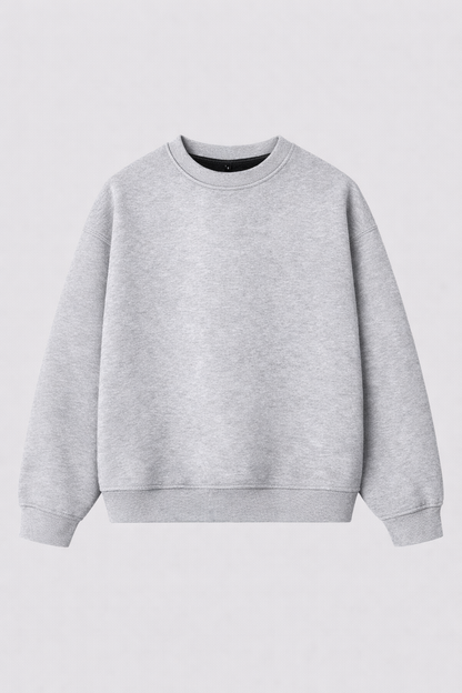Crewneck Cropped Blanks 500GSM Sport Grey