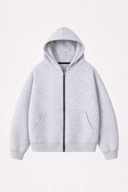 Zip Hoodie Heavy Blanks 500GSM Sport Grey