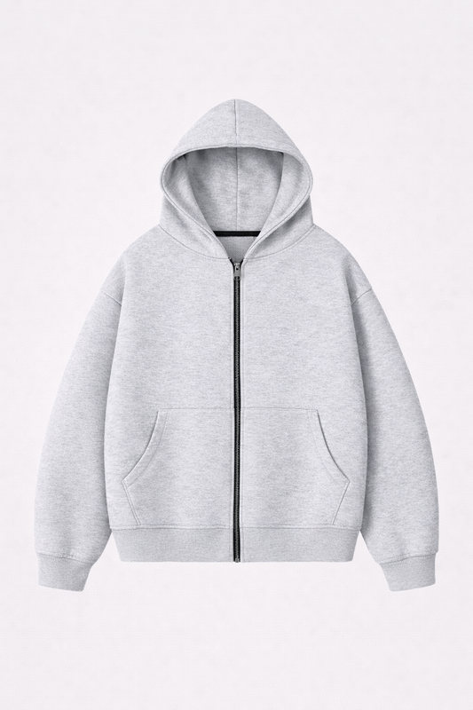 Zip Hoodie Heavy Blanks 500GSM Sport Grey