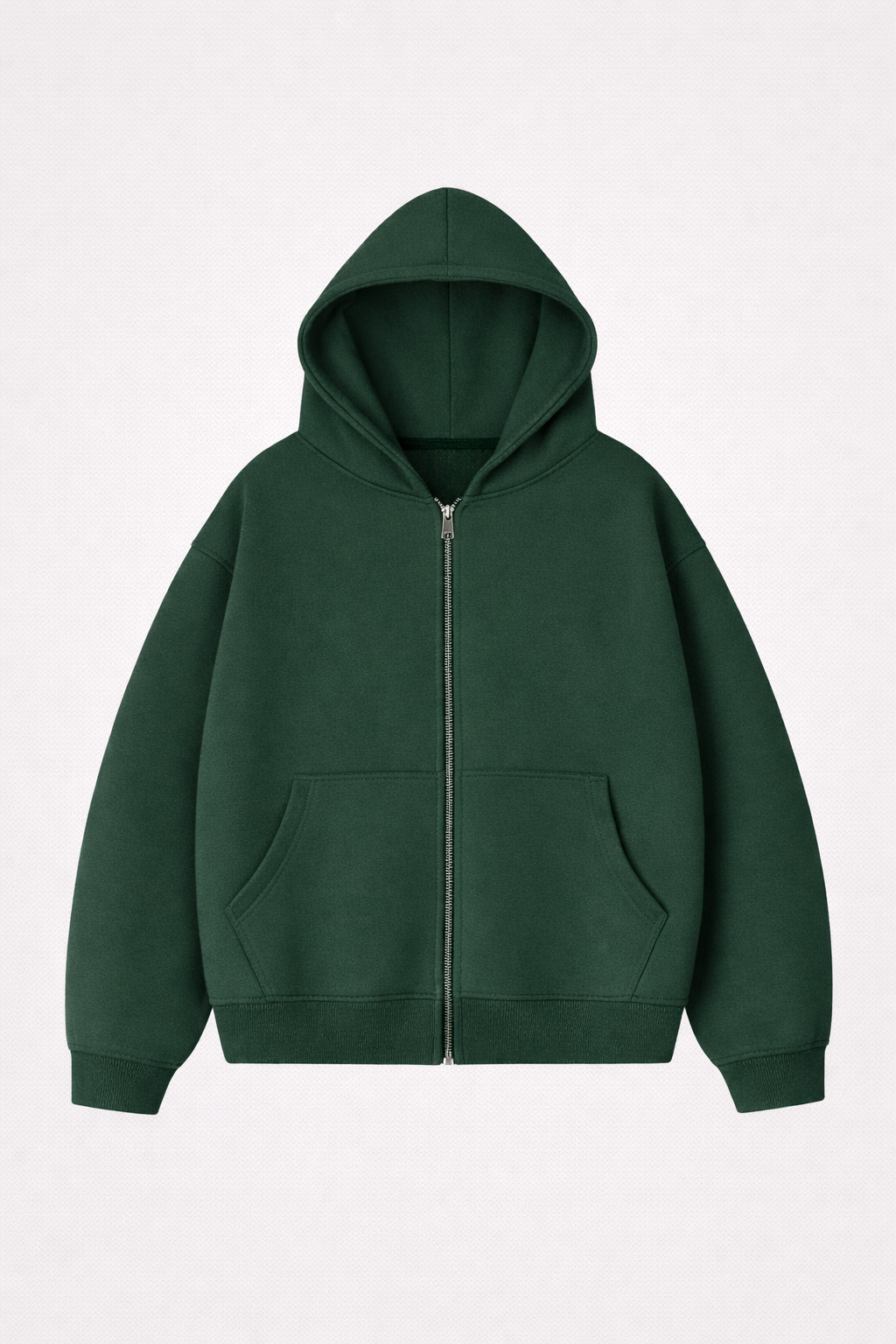 Zip Hoodie Heavy Blanks 500GSM Forest Green