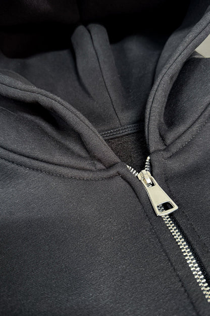 Zip Hoodie Premium Blanks 330GSM Dark Chocolate