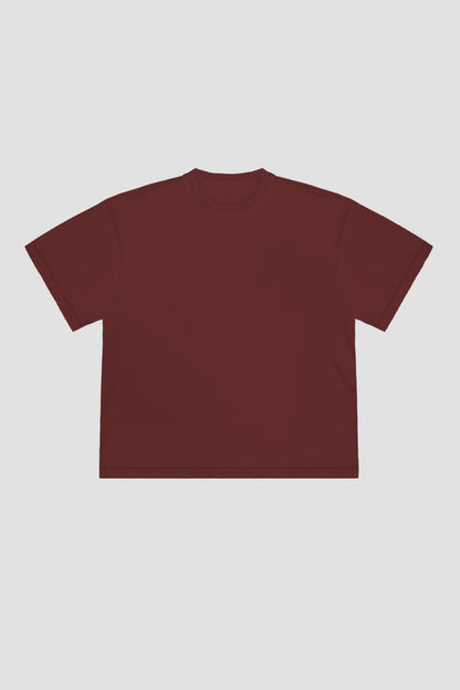 T-Shirt Blanks Boxy Fit 190GSM Merlot