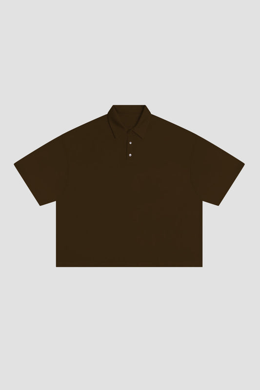 Polo Boxy Fit 270Gsm Chocolate