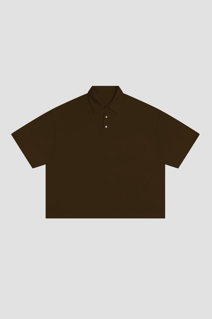 Polo Boxy Fit 270Gsm Chocolate