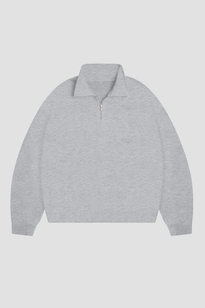Sweatshirt Half Zip Blanks 330GSM Sport Grey